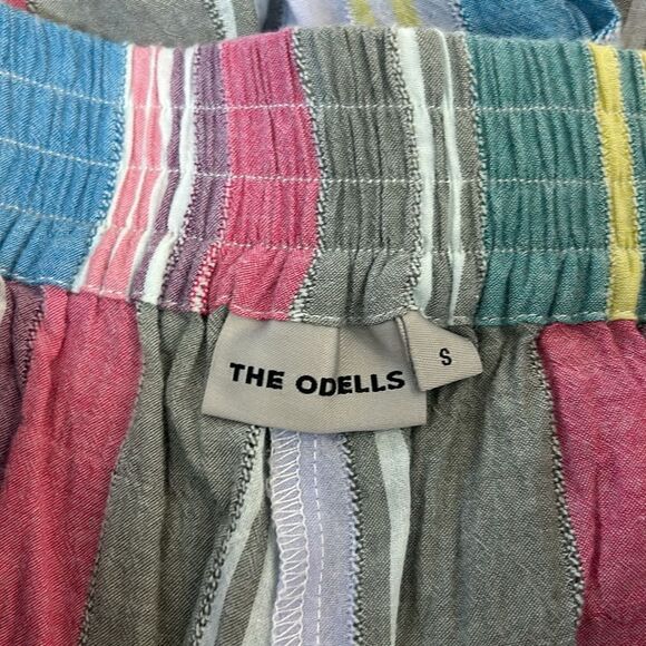 Anthropologie The Odells‎ Rainbow Stripe Pant Size Small Lightweight Cotton - Picture 5 of 7